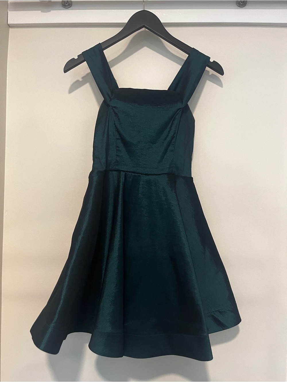 Midnight Doll Size 7 Emerald Green Rhinestone Open Back Fit & Flare Party Dress